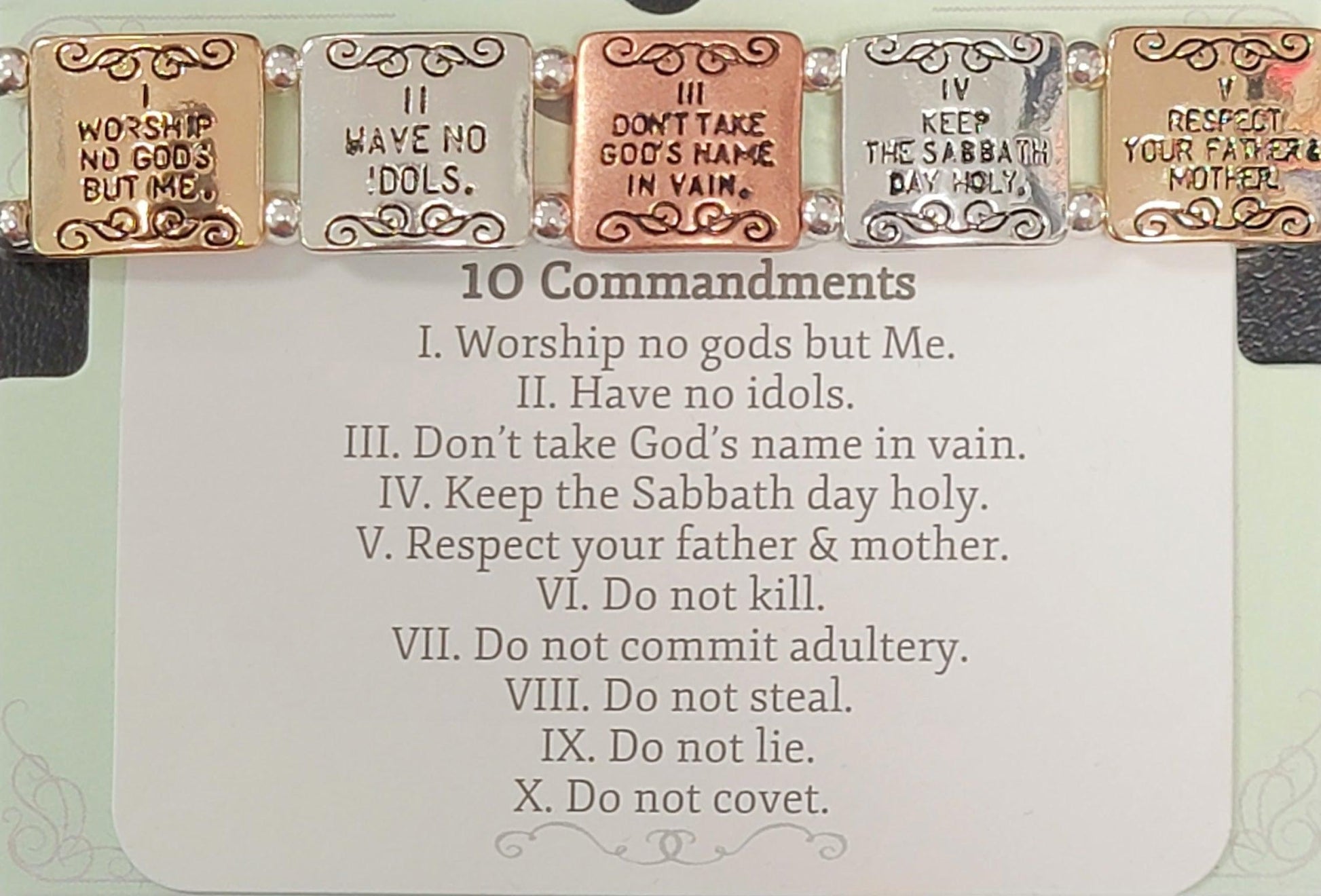 10 Commandments Bracelet - Lady Dorothy Boutique