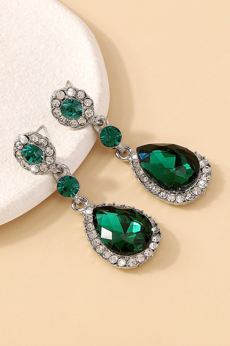 Water Drop Rhinestone Earrings