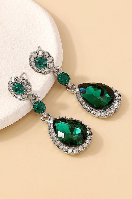 Water Drop Rhinestone Earrings