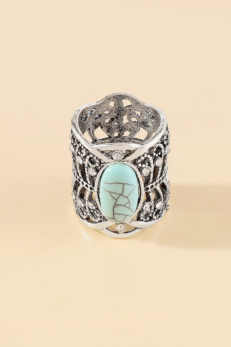 Western Turquoise Statement Ring