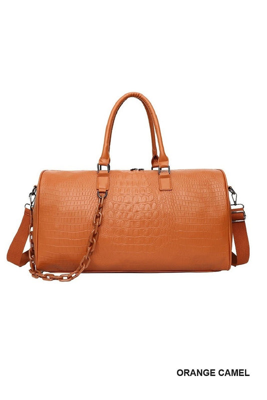 Vegan Leather Weekender Bag