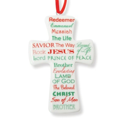 Ceramic Jesus Cross Ornament