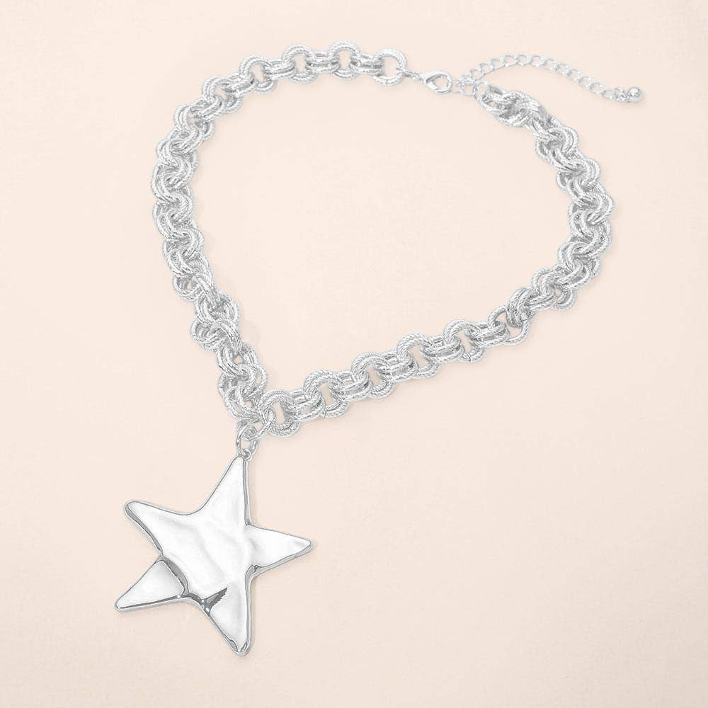 Hammered Star Necklace