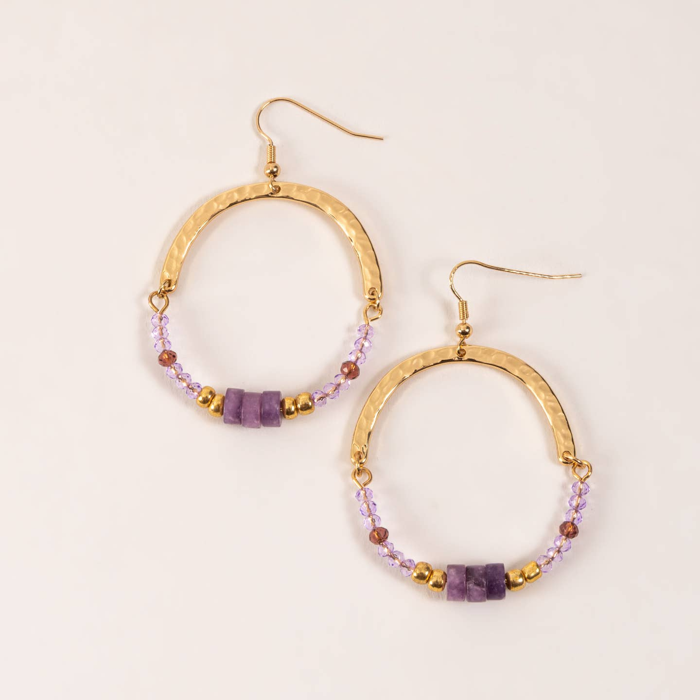 Ashli Beaded Round Earrings