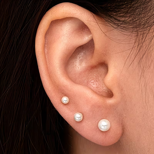 Pearl Flat Back Earrings