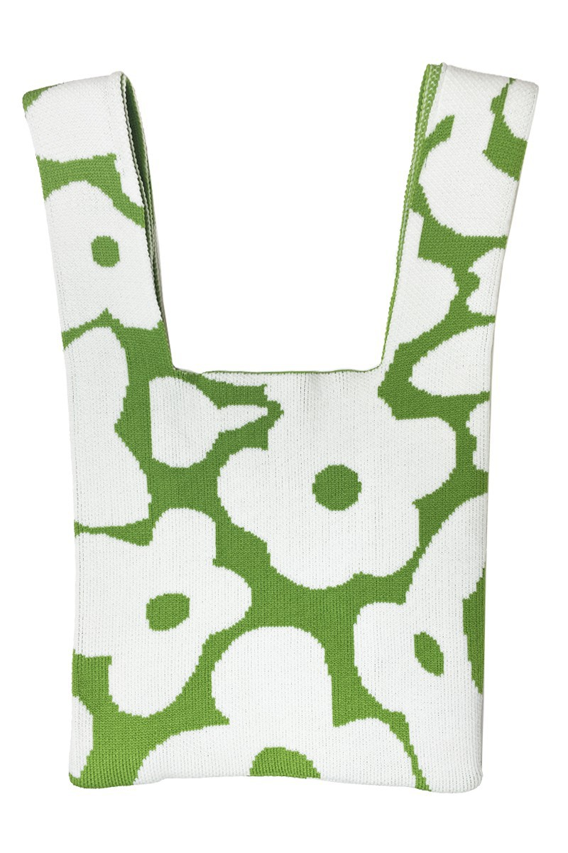 Floral Knitted Surprise Tote