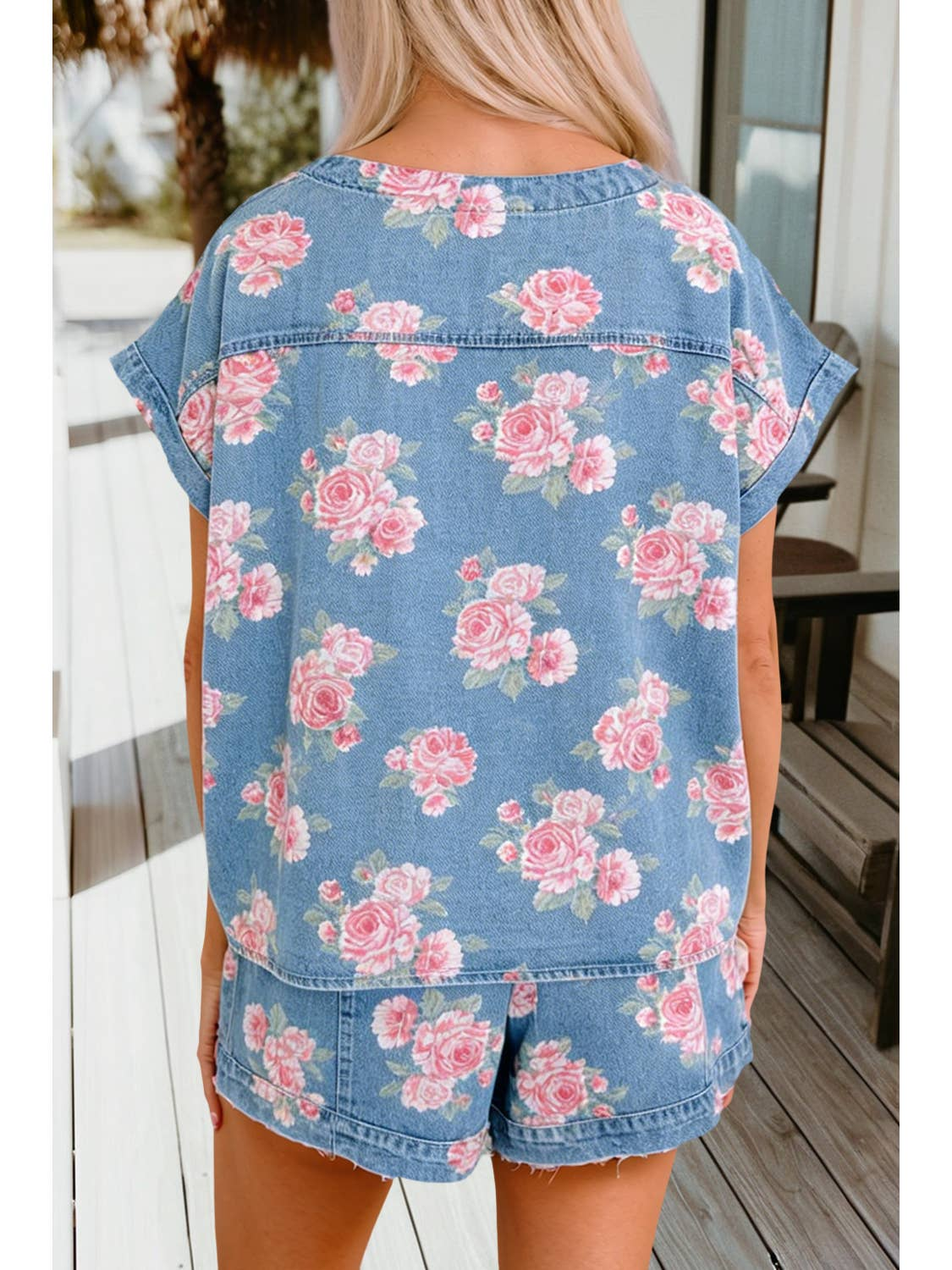 Denim & Roses Set