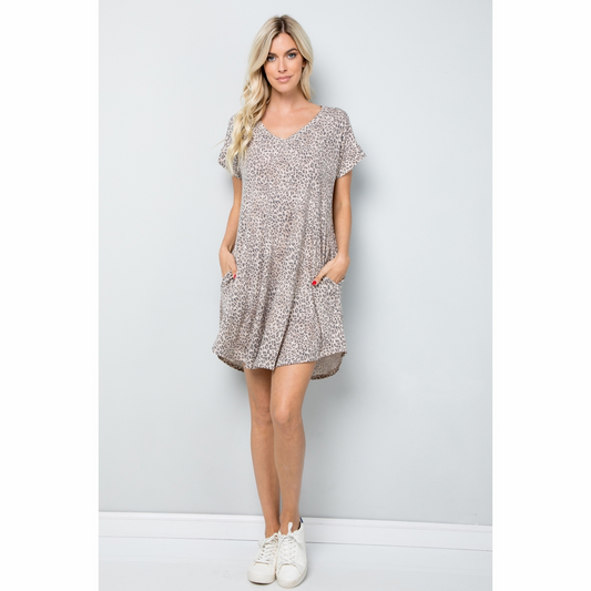 Leopards in Jersey Dress