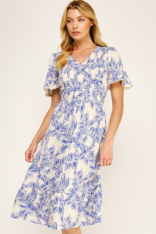 Sun Kissed Elegance Midi Dress