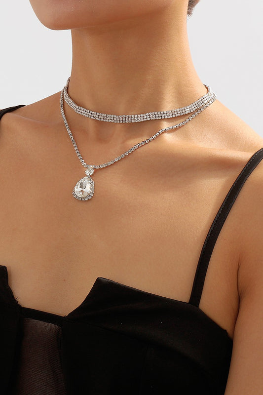 Rhinestone Double Layer Choker