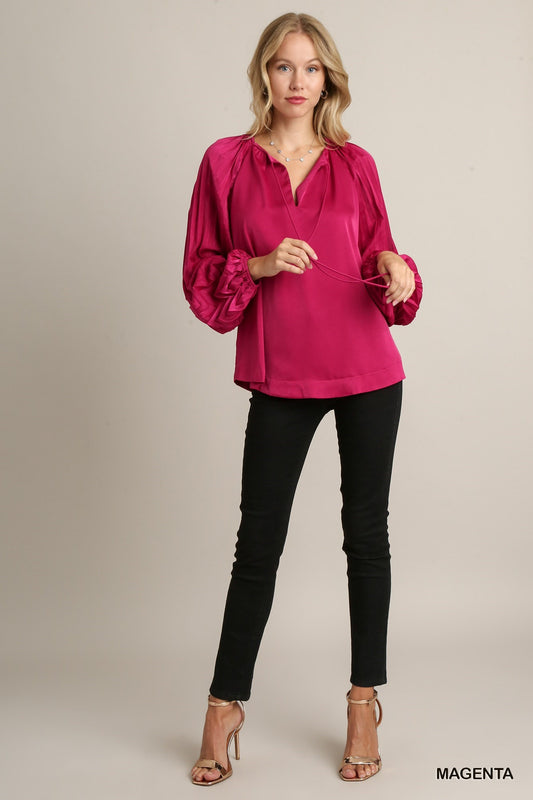 Magenta On The Agenda Blouse