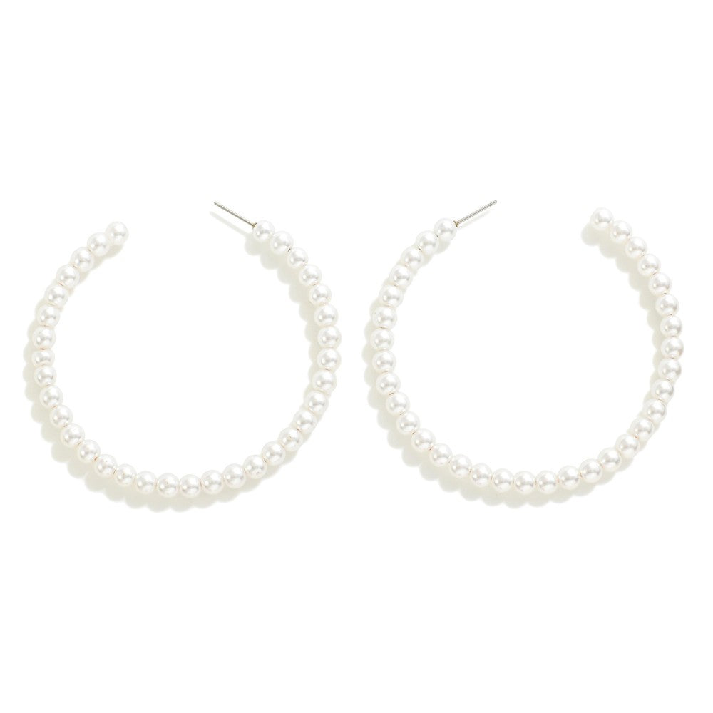 Pearl Hoop Earrings