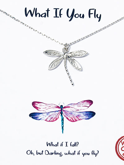 Dragonfly Sentiment Necklace