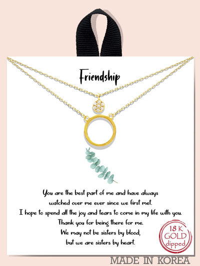 Friendship Sentiment Necklace