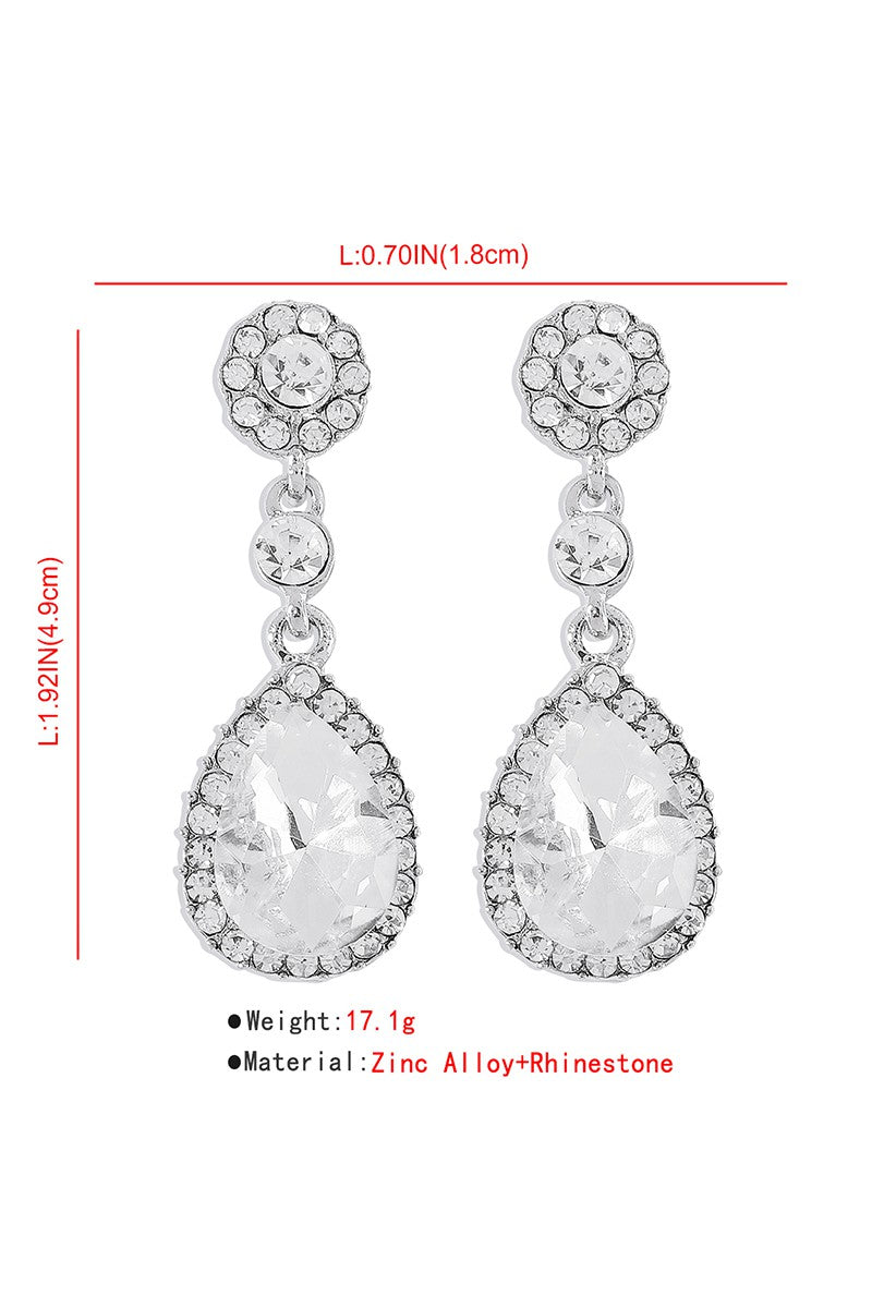 Water Drop Rhinestone Earrings