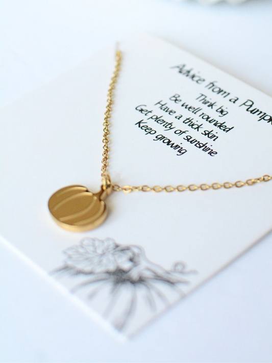 Advice From A Pumpkin Necklace