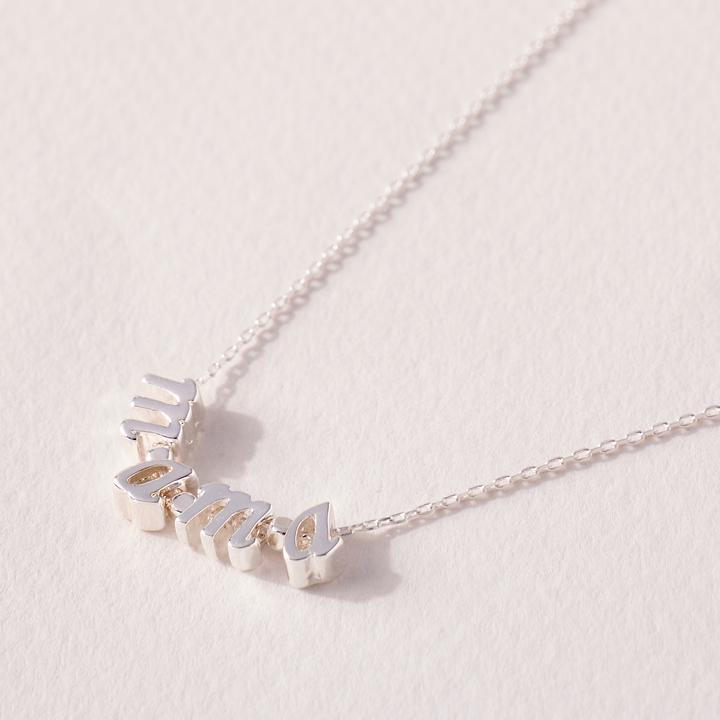Mama Charm Letter Necklace