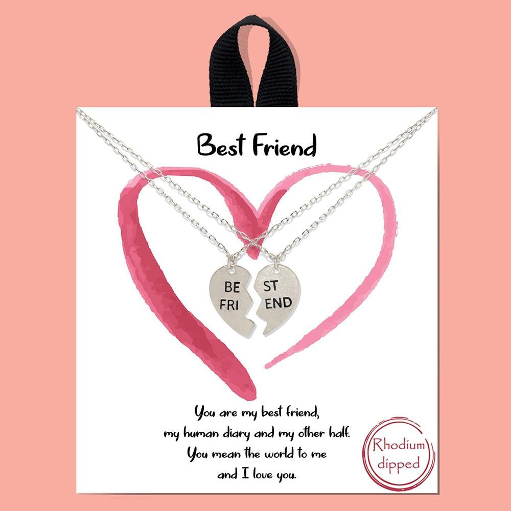Best Friend Sentiment 2 Piece Necklace