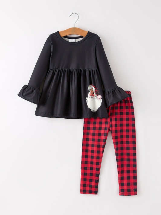 Plaid Santa Set