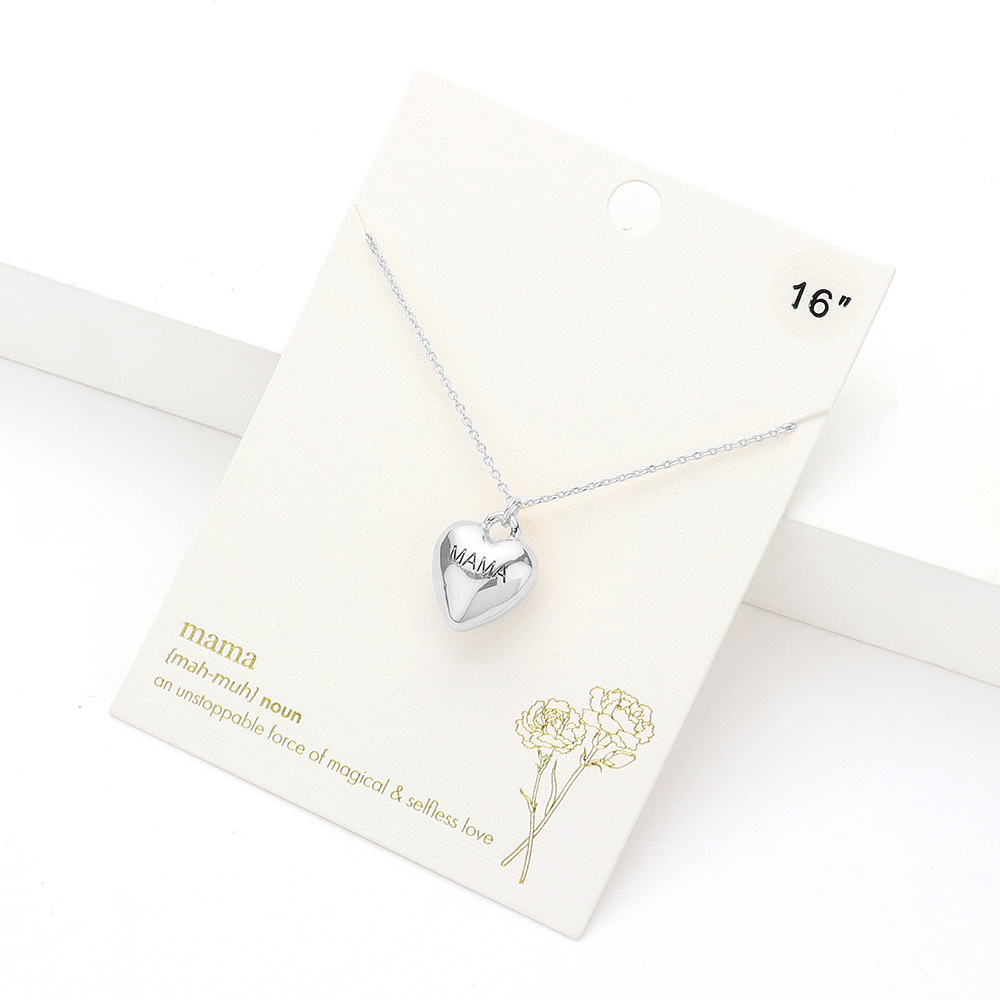 Mama Bubble Heart Necklace