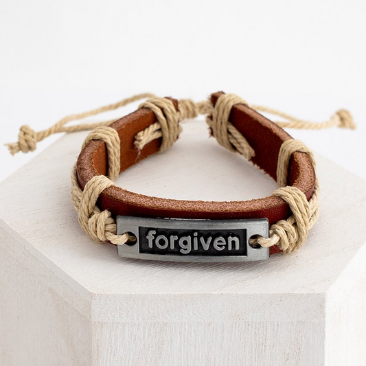 Forgiven Leather Bracelet