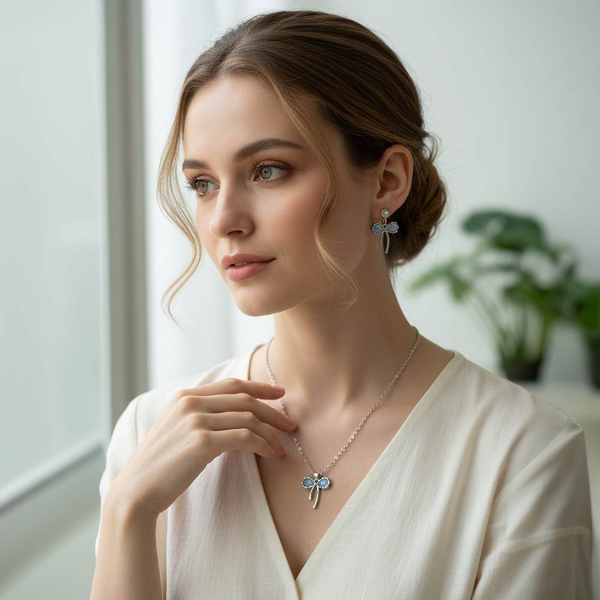 Bow Pendant Set