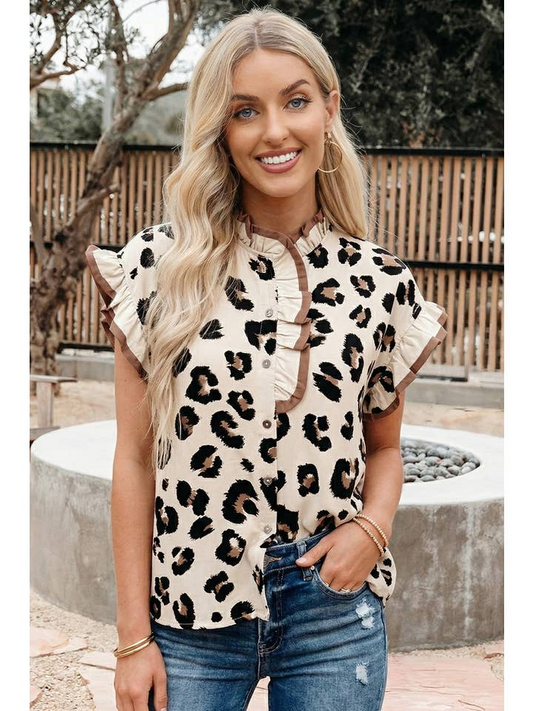 The Frilly Leopard Blouse
