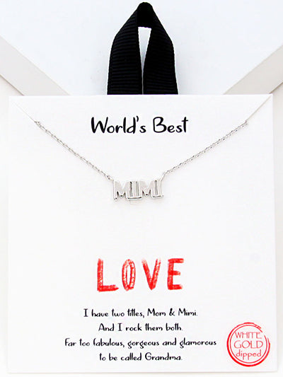 Mimi Sentiment Necklace