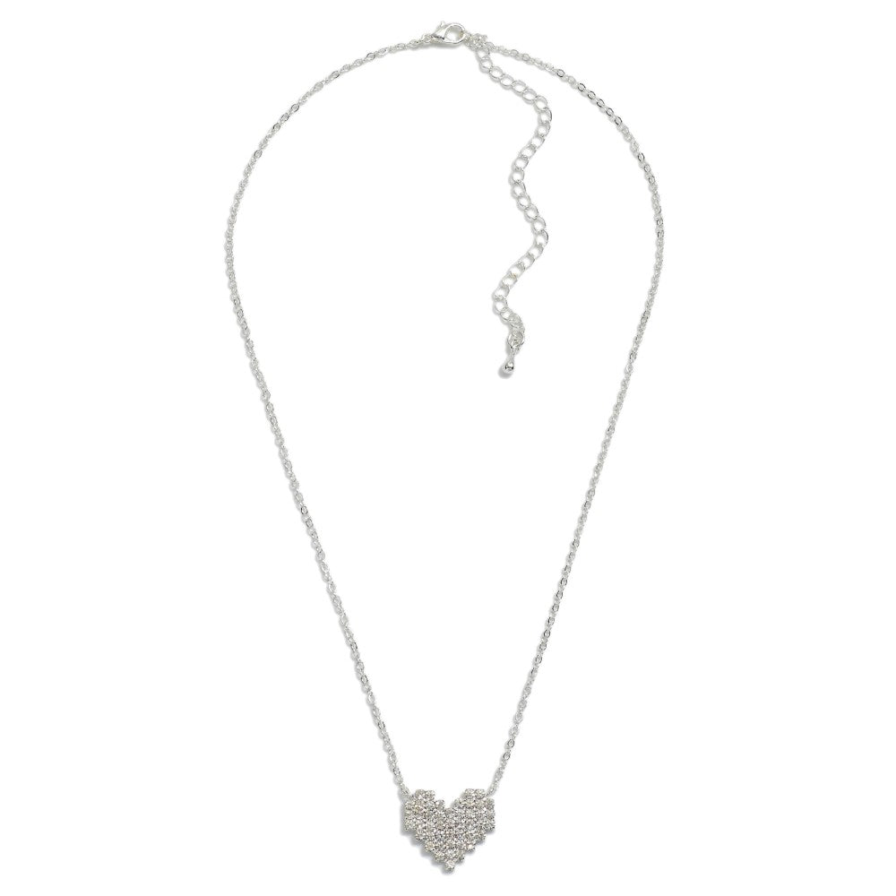 Rhinestone Heart Necklace