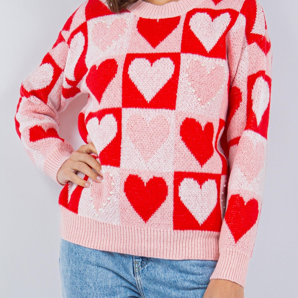 Heart Of Pearls Sweater