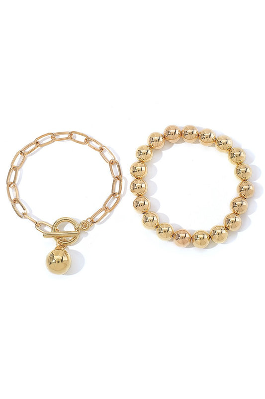 Double Layer Chain Beaded Set