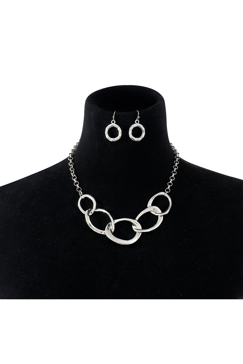 Irregular Circles Necklace Set