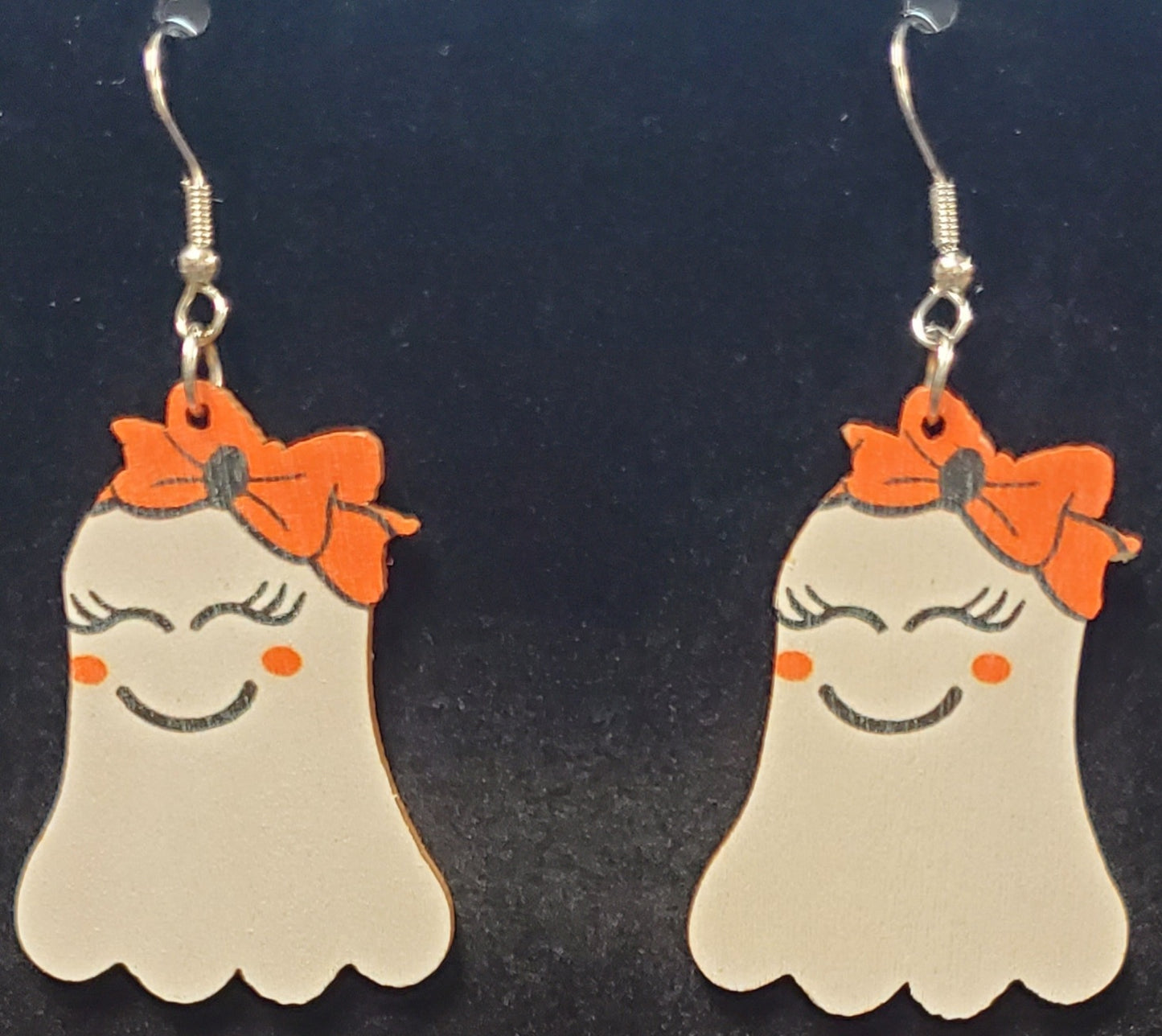 Wooden Halloween Earrings