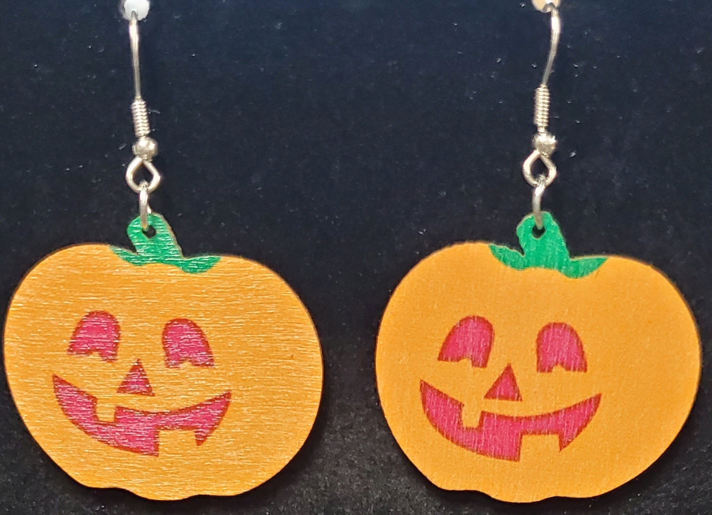 Wooden Halloween Earrings