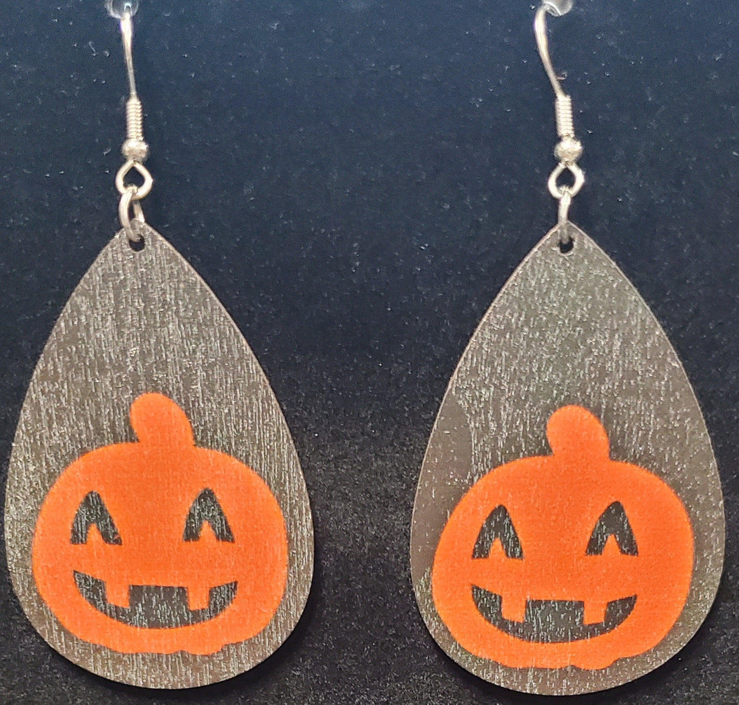 Wooden Halloween Earrings