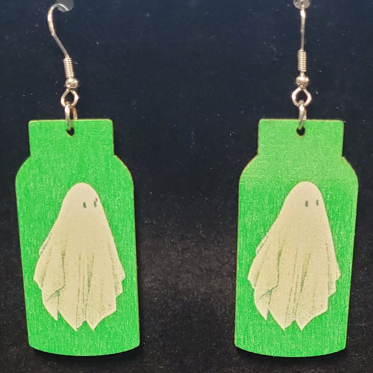 Wooden Halloween Earrings