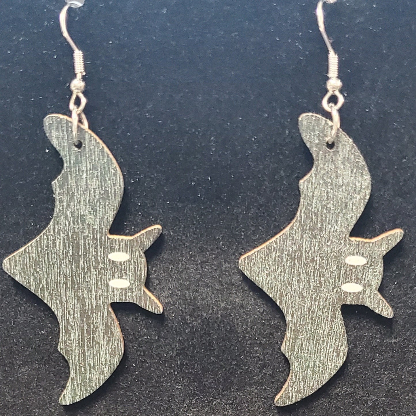 Wooden Halloween Earrings