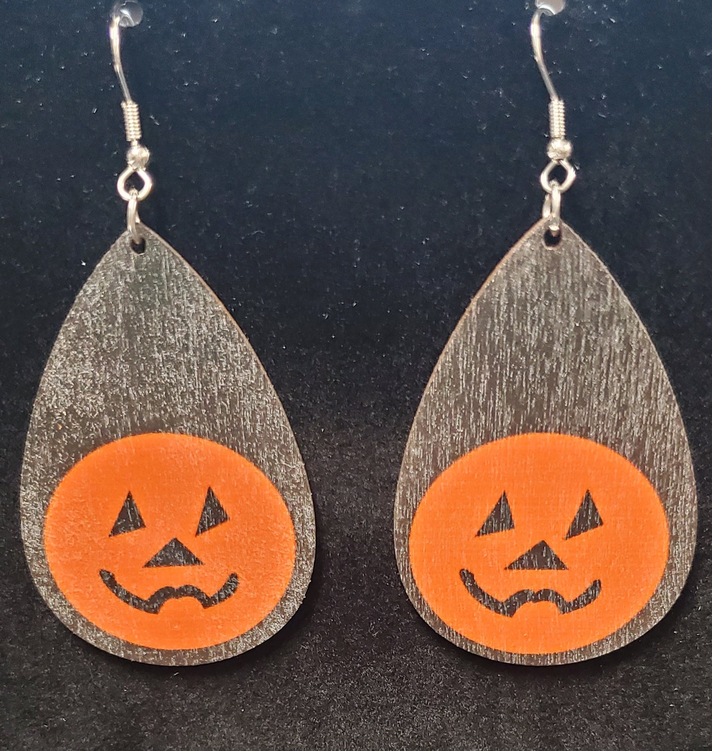 Wooden Halloween Earrings