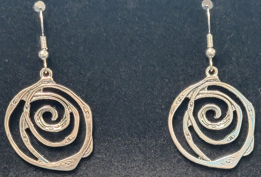 Metal Rose Earrings