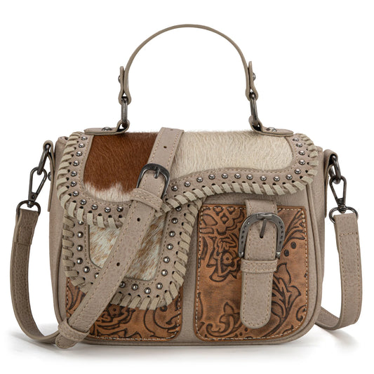 Hair-On-Hide Saddle Shape Crossbody Collection