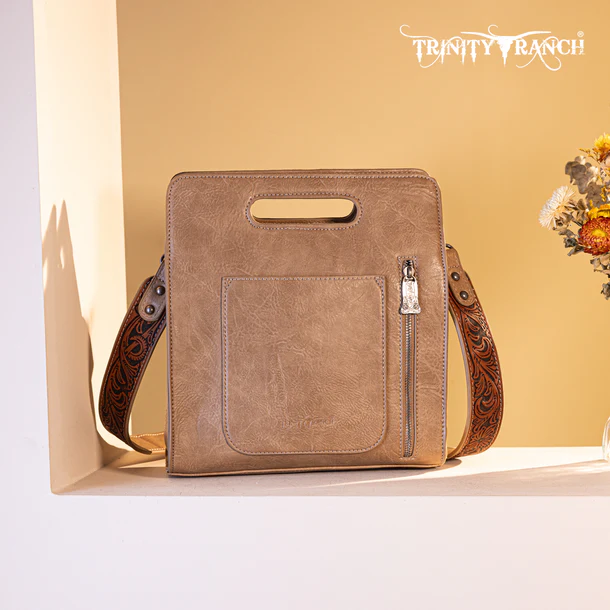 Floral Tooled Concealed Carry Crossbody