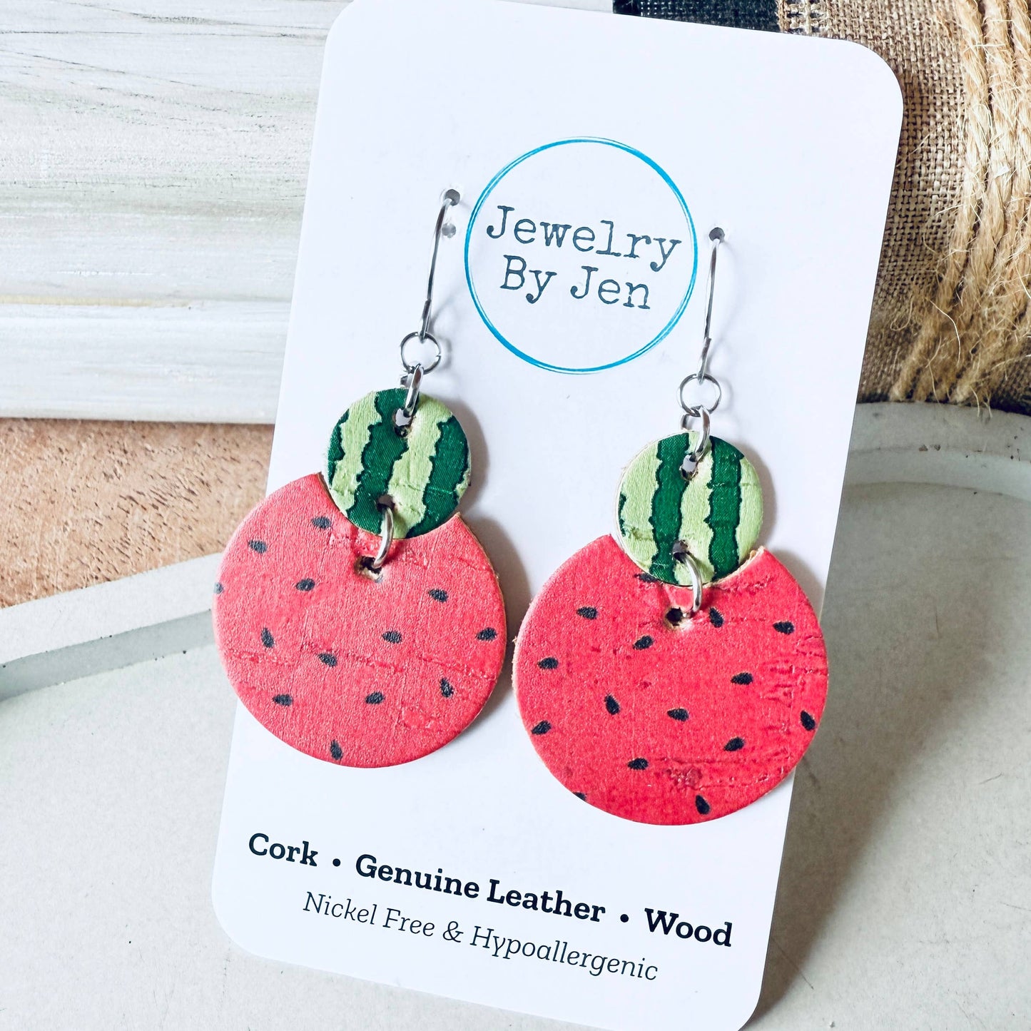 Watermelon Luna Earrings