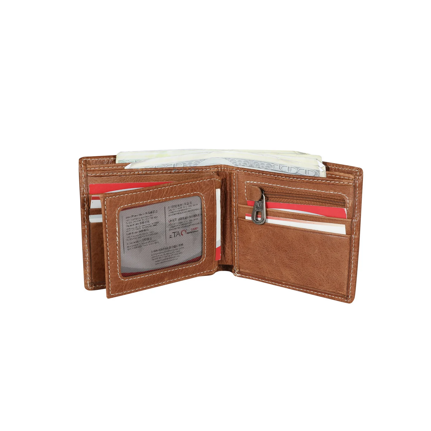 Genuine Leather Bi-Fold Wallet