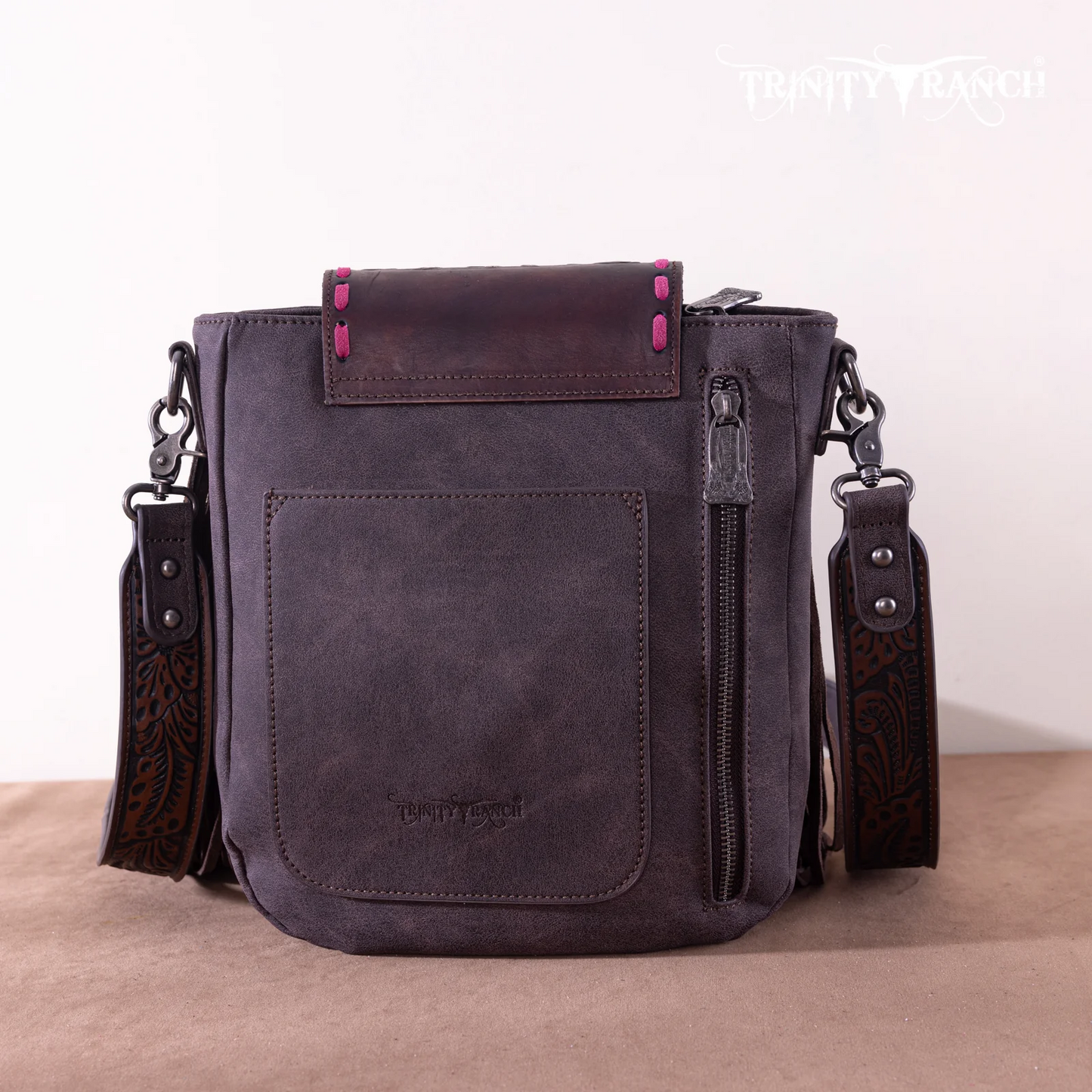 Trinity Ranch Floral Tooled Concealed Crossbody