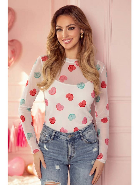 Valentine Mesh Top