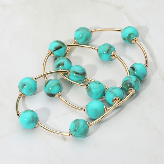 Bubble Bead Stretch Stack Bracelet