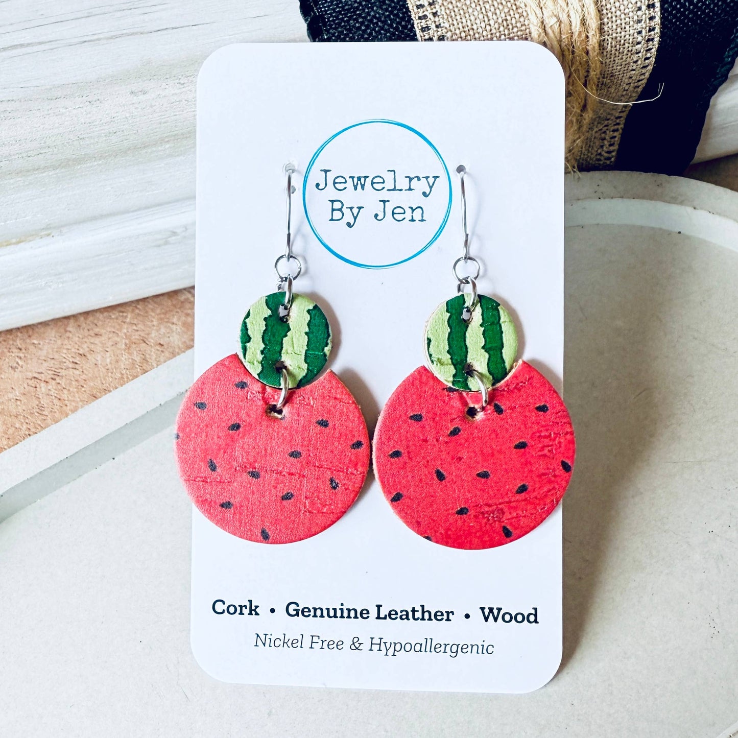 Watermelon Luna Earrings