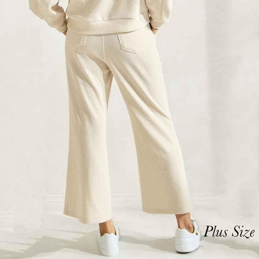 Ribbed Corduroy Cropped Pants