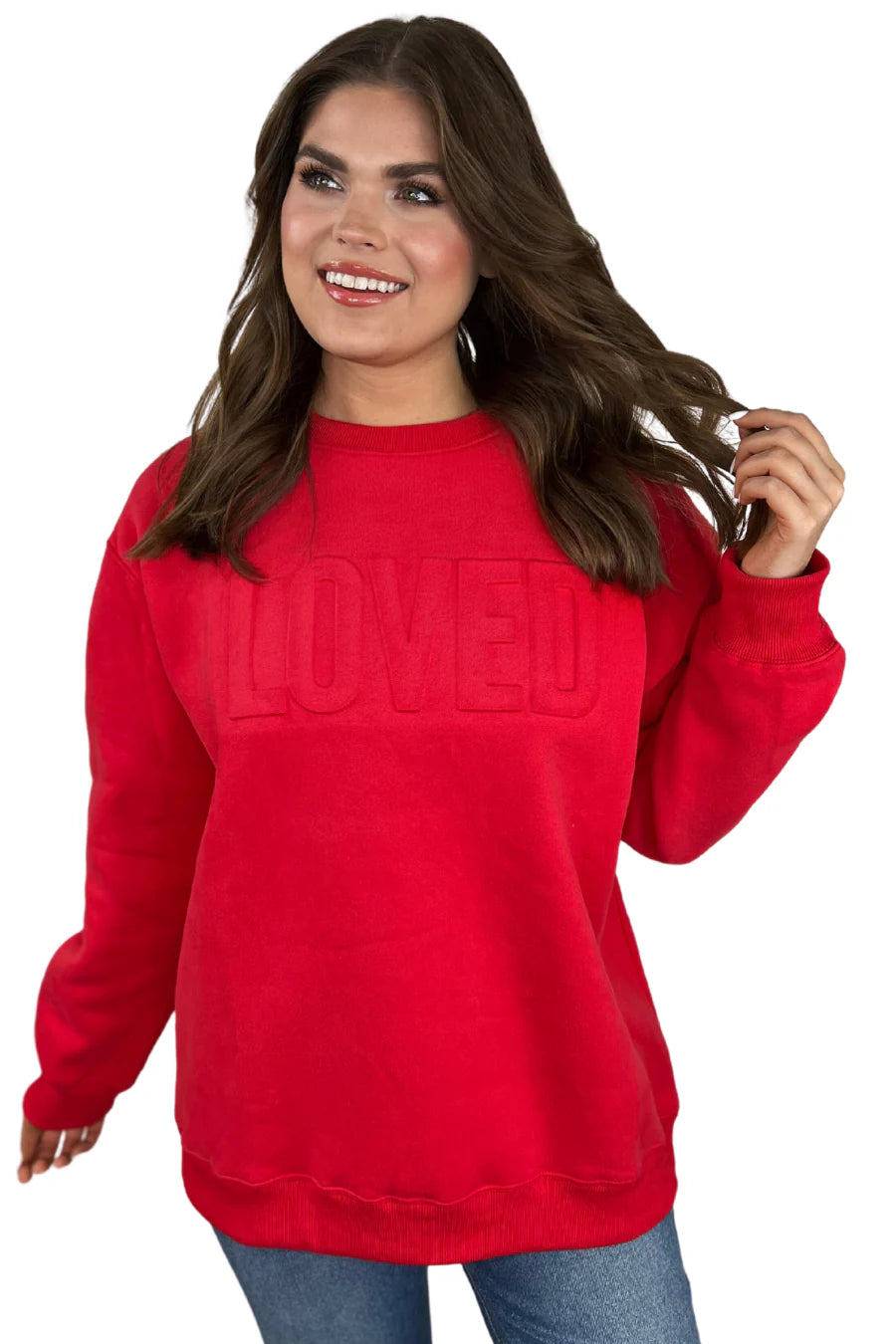 Loved Embossed Sweatshirt