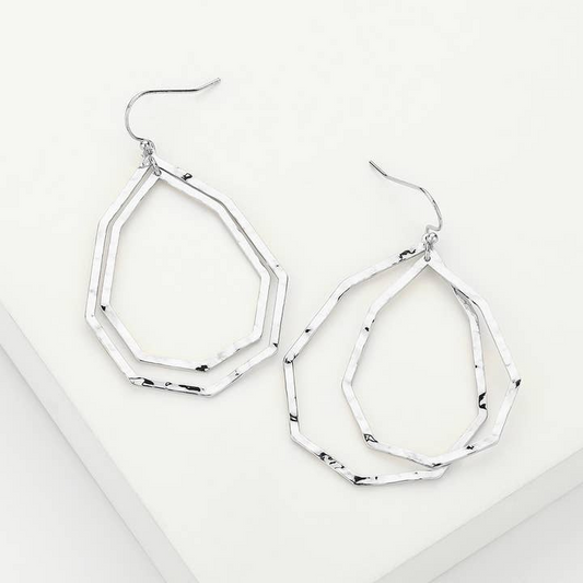 Hammered Teardrop Earrings